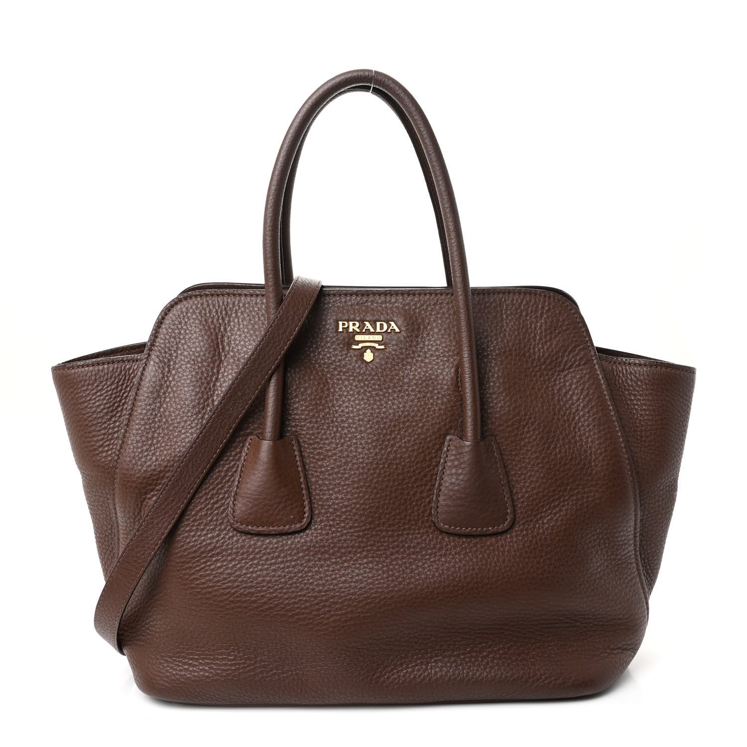 Prada Vitello Daino Shopping Tote Bruciato 1 of 11