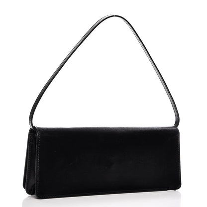 Saint Laurent Smooth Calfskin Medium Marquage Clutch Black 4 of 8