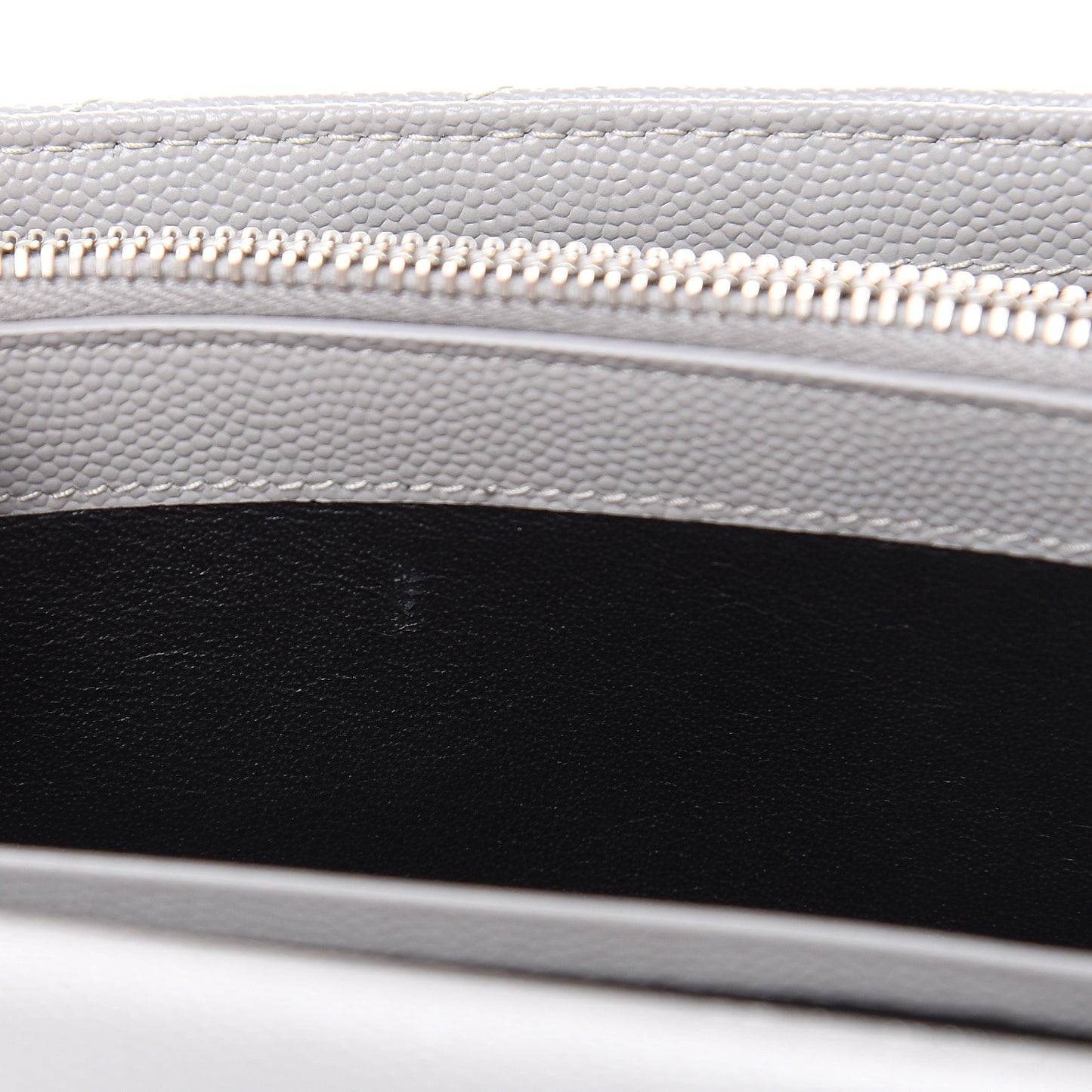 Grain De Poudre Matelasse Chevron Monogram Chain Wallet Granite