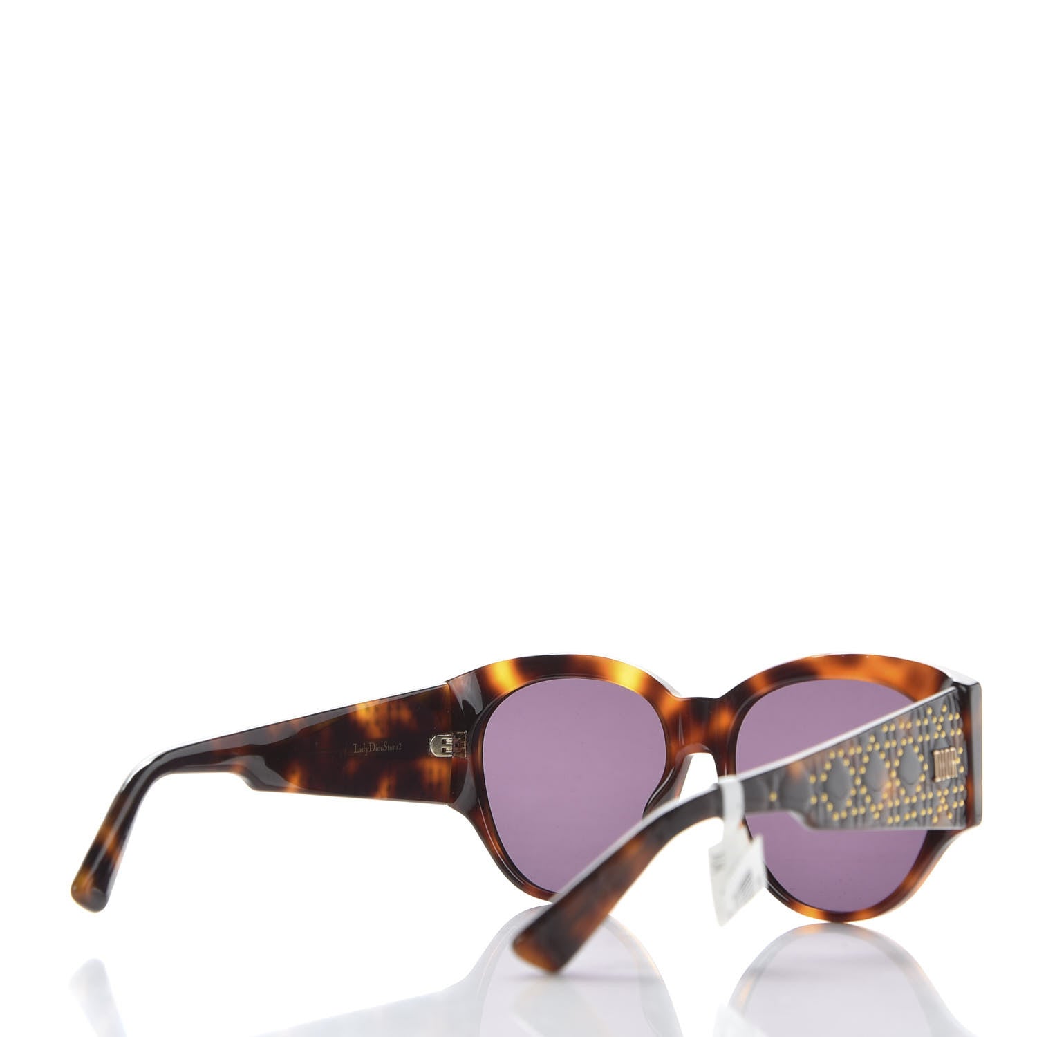 Christian Dior Acetate Lady Dior Studs 2 Sunglasses Tortoise 4 of 7
