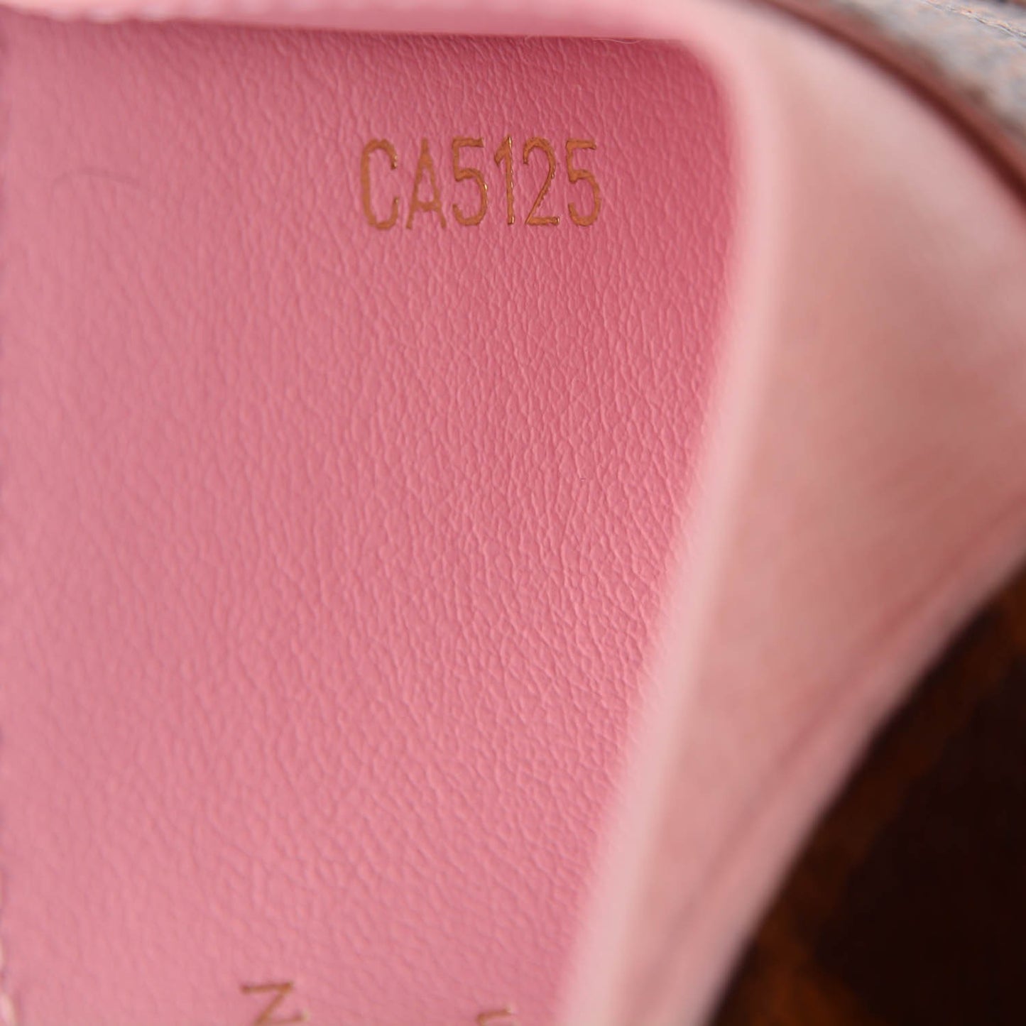 Damier Ebene Caissa Card Holder Rose Ballerine