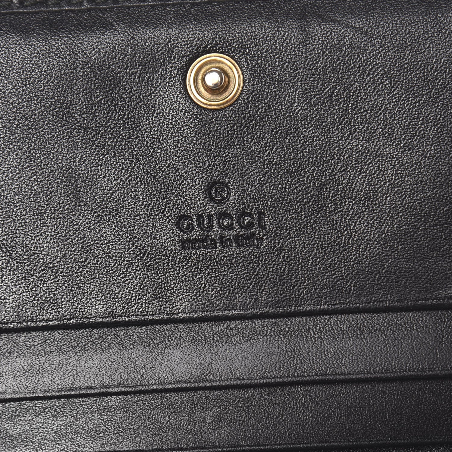 Gucci Calfskin Matelasse GG Marmont Card Case Black 6 of 9