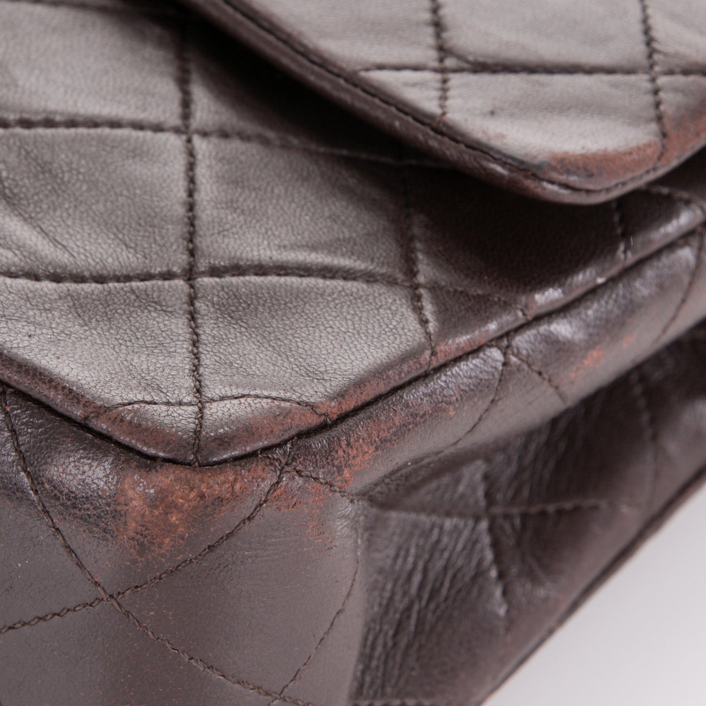 Lambskin Medium Double Flap Brown