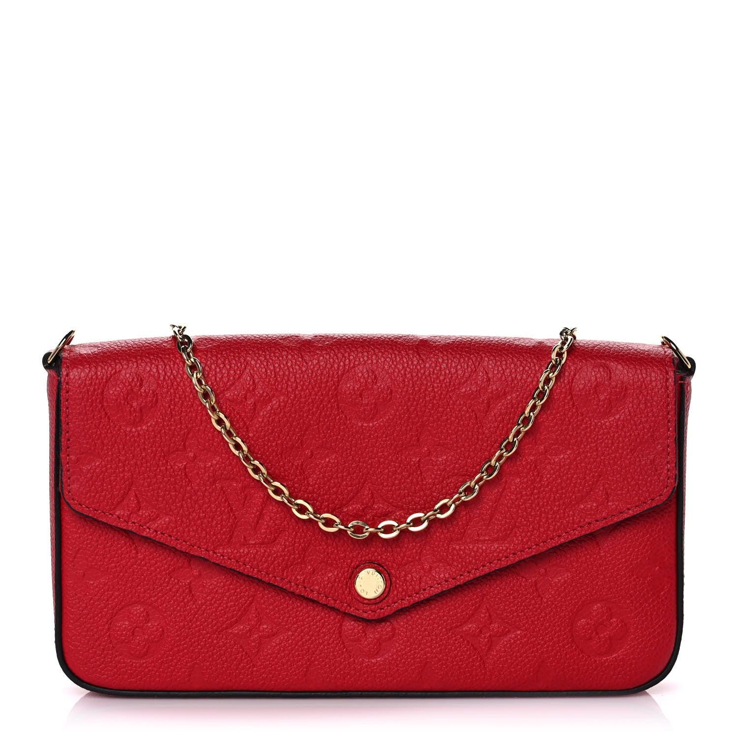 Louis Vuitton Empreinte Pochette Felicie Chain Wallet Scarlet 3 of 11
