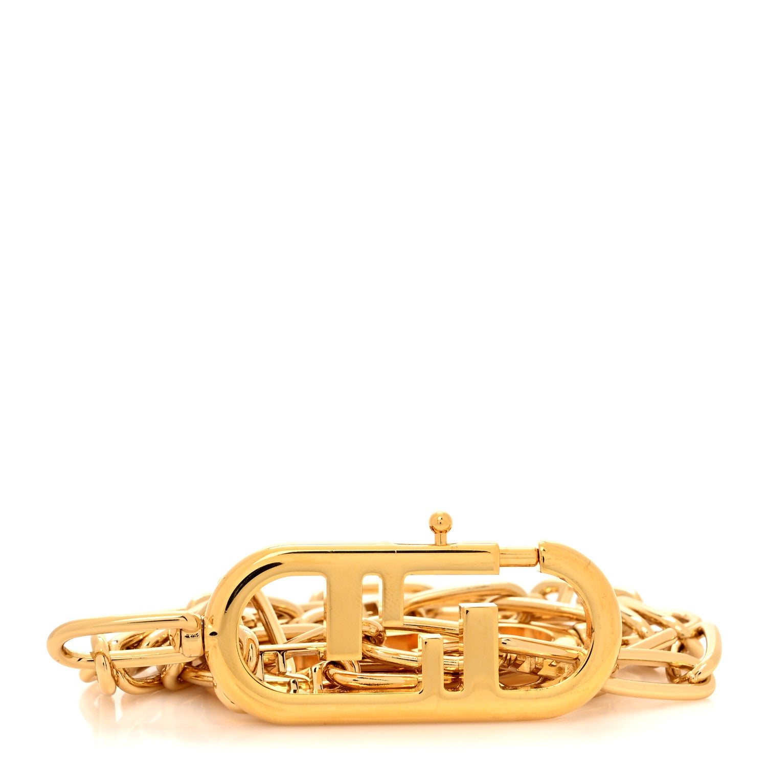 Fendi Metal O'Lock Strap You Gold 1 of 4