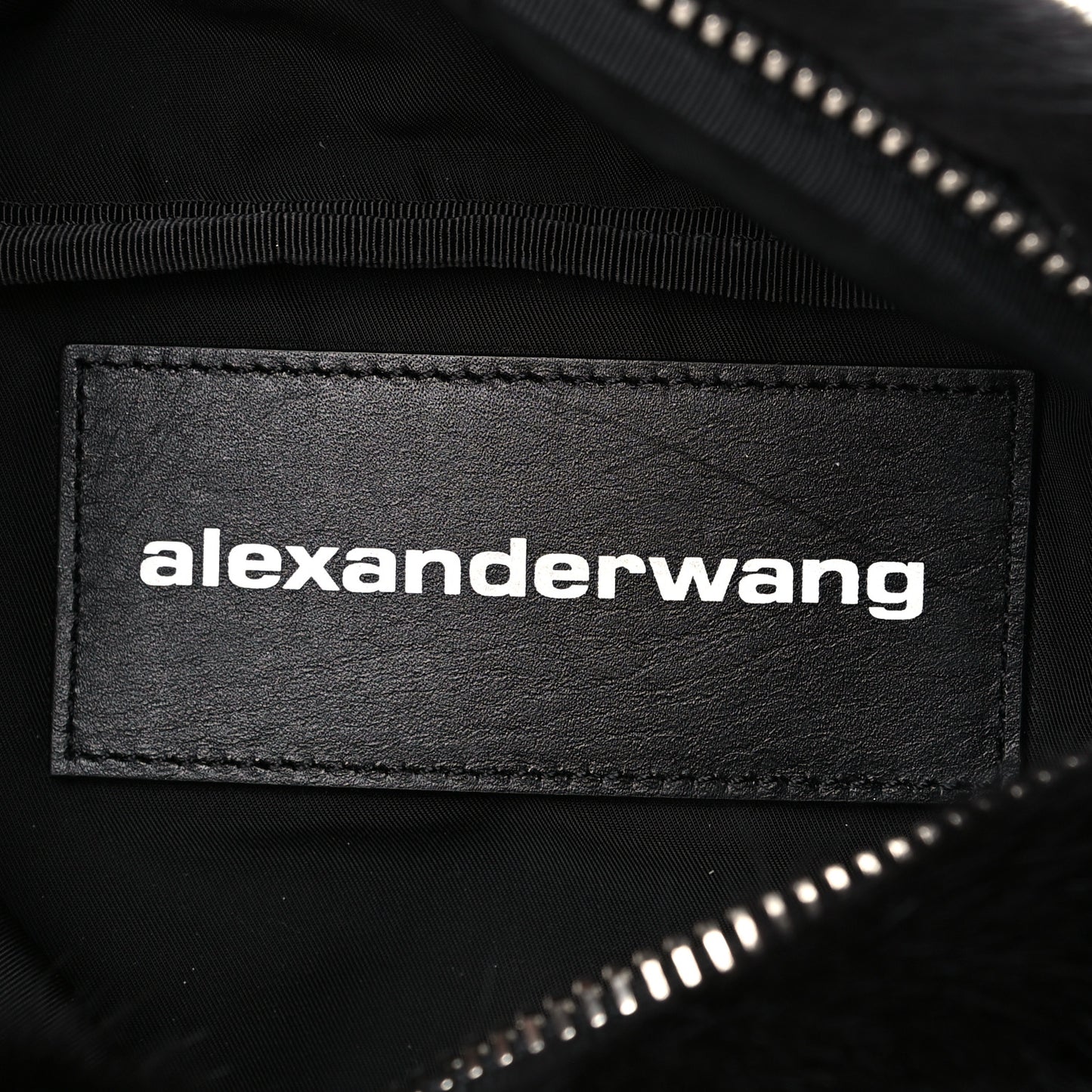Fur Belt Bag Black