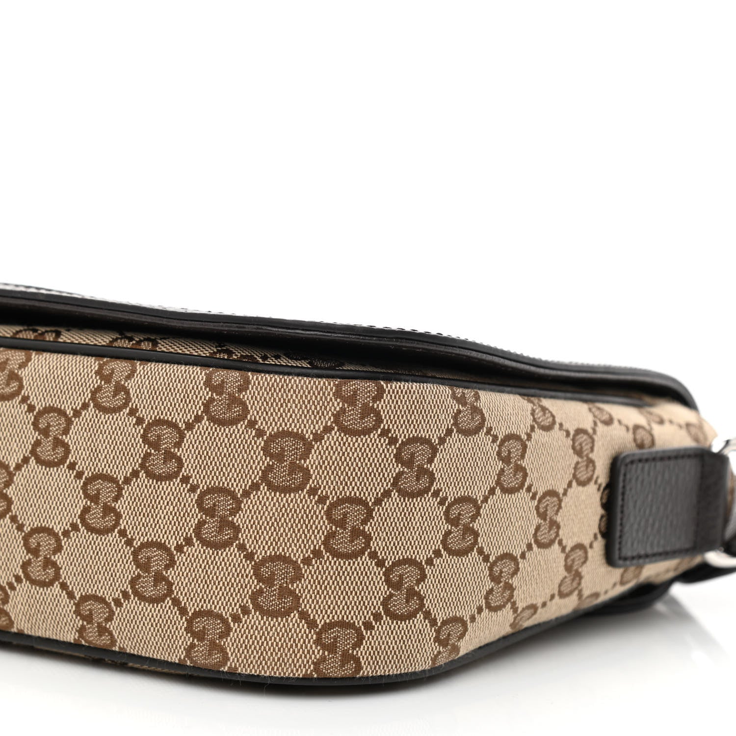 Gucci Monogram Flap Messenger Bag Beige Dark Brown 10 of 12