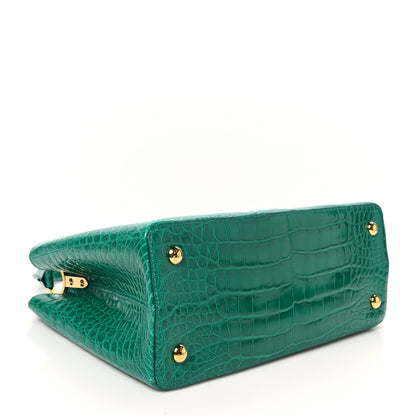 Louis Vuitton Alligator Capucines MM Emeraude 4 of 9