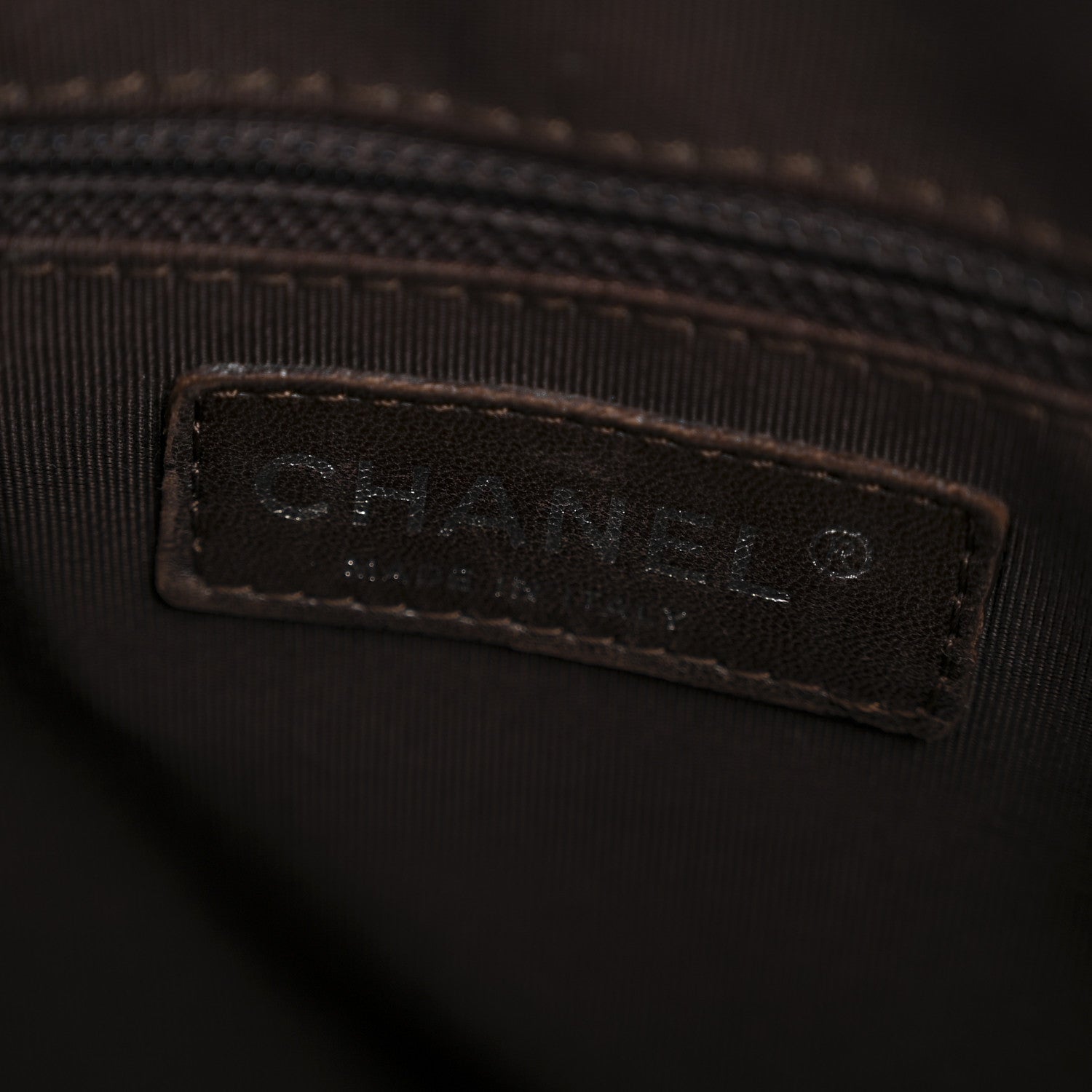 Chanel Calfskin Chevron CC All Day Long Boston Brown 6 of 13
