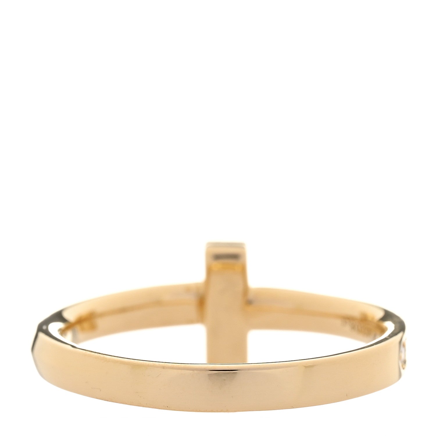 Tiffany 18K Yellow Gold Diamond 2.5mm T T1 Ring 56 7.75 54/7 3 of 5