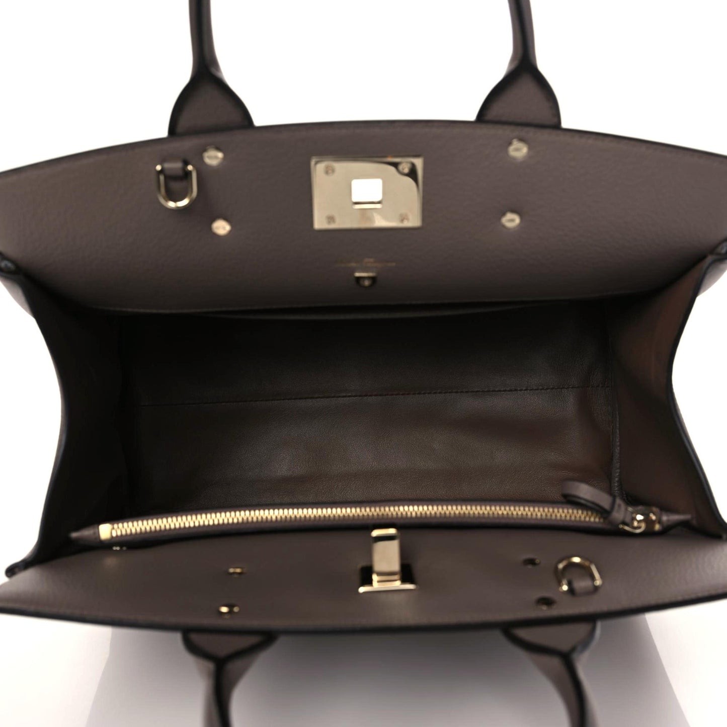 Hammered Calfskin Medium Studio Bag Caraway Seed