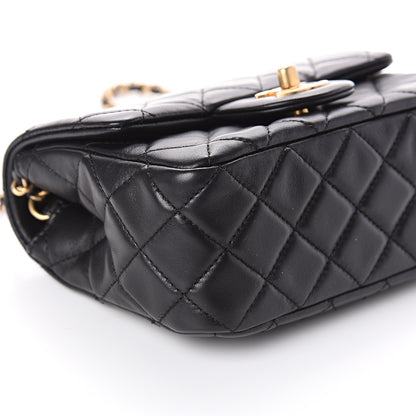 Chanel Lambskin Quilted Mini Pearl Crush Flap Black 8 of 10