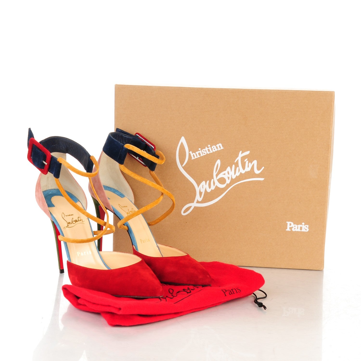 Christian Louboutin Veau Velours Suzanna 100 Pumps 38.5 Multicolor 7 of 7