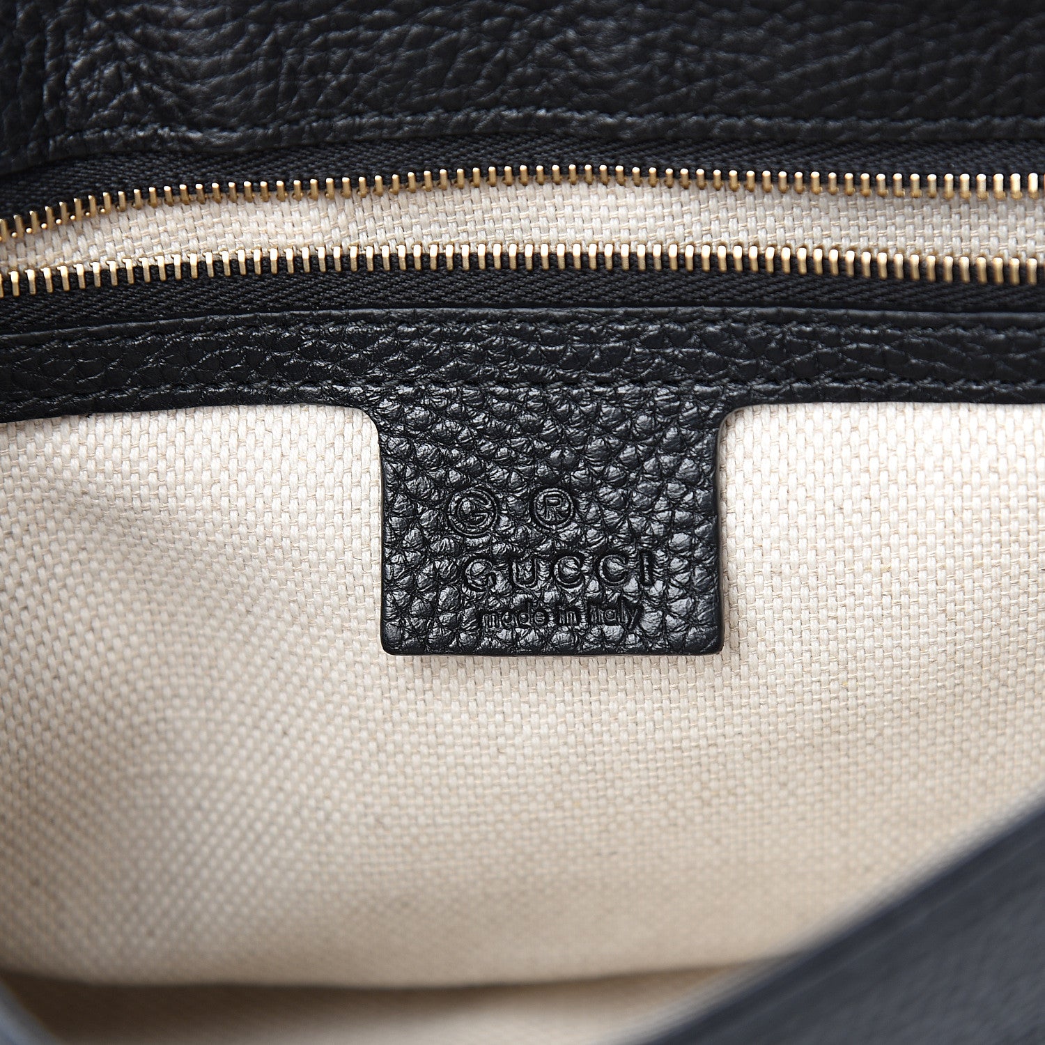 Gucci Pebbled Calfskin Medium Soho Flap Crossbody Black 5 of 9