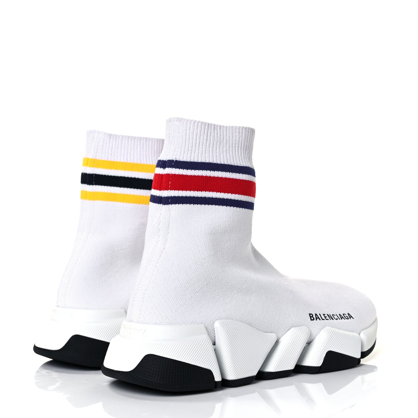 Technical 3D Recycled Knit Striped Womens Speed 2.0 Sneakers 36 White Multicolor