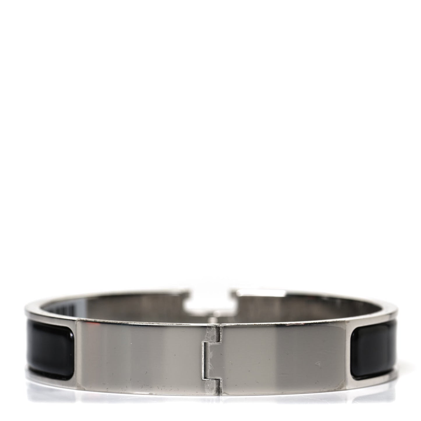 Enamel Narrow Clic Clac H Bracelet GM Black