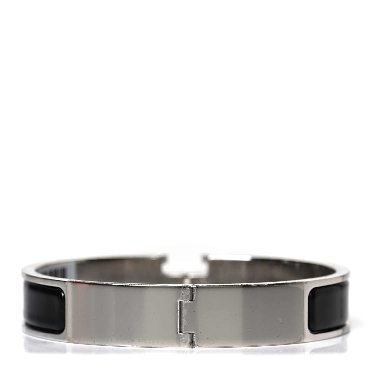Hermes Enamel Narrow Clic Clac H Bracelet GM Black 2 of 5