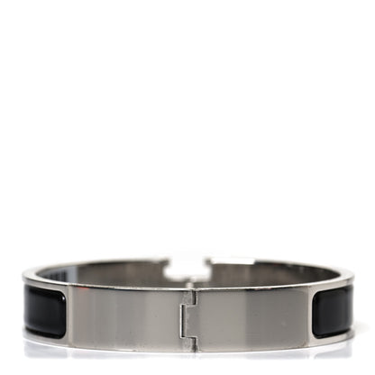 Hermes Enamel Narrow Clic Clac H Bracelet GM Black 2 of 5
