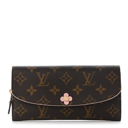 Louis Vuitton Monogram Bloom Flower Emilie Wallet 1 of 8