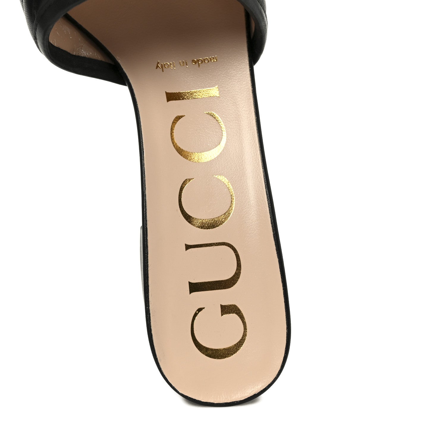 Gucci Nappa Matelasse GG Marmont 55mm Slide Sandals 37 Black 7 of 11