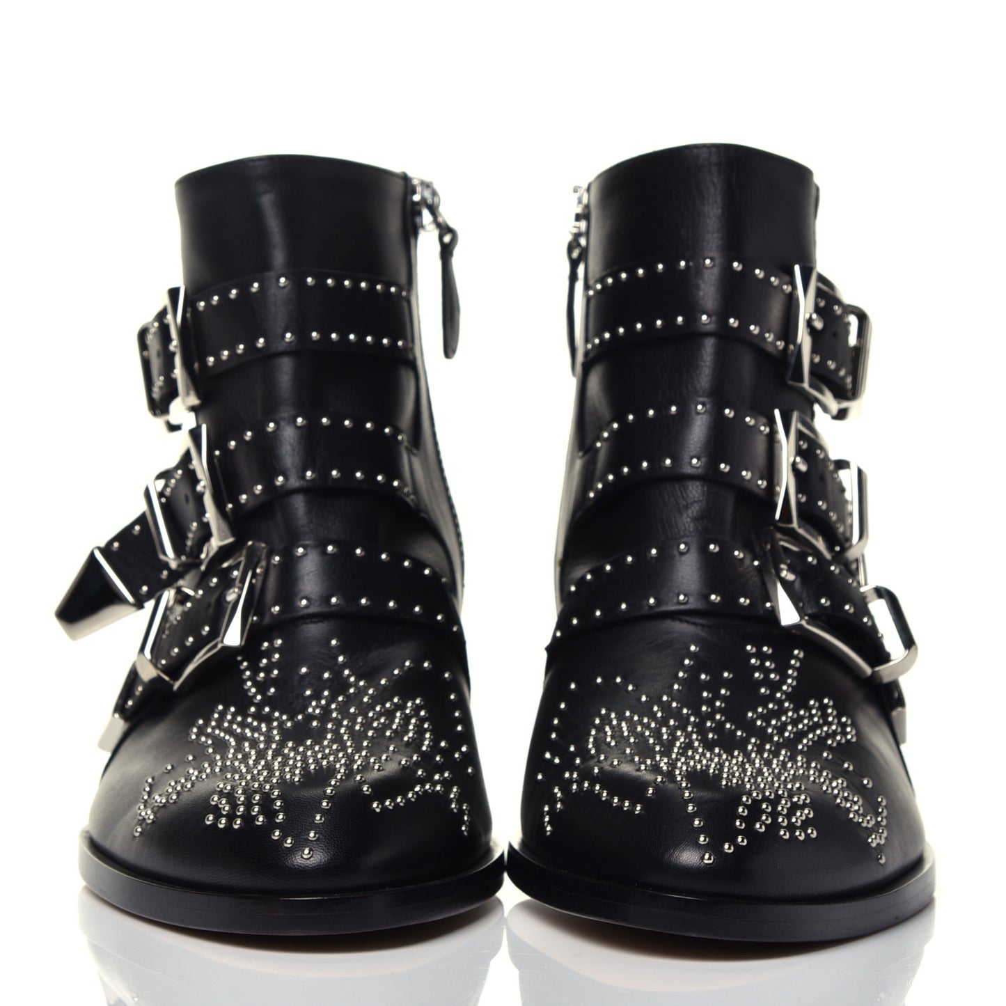 Nappa Sheepskin Studded Susanna Ankle Boots 37.5 Black
