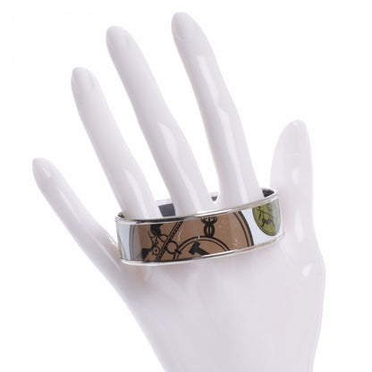 Hermes Enamel Printed Ex Libris Wide Bracelet 70 2 of 5