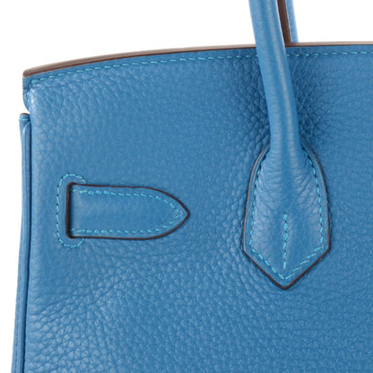 Hermes Taurillon Clemence Birkin 30 Mykonos 16 of 24