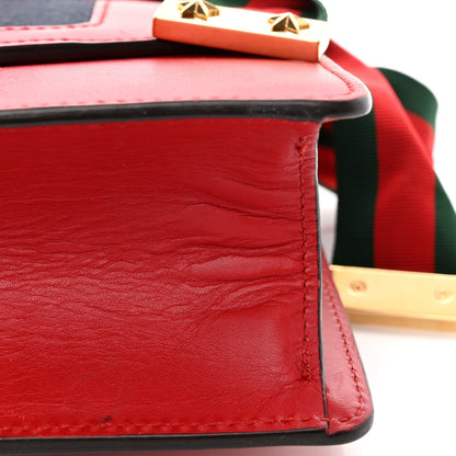 Gucci Calfskin Mini Sylvie Chain Shoulder Bag Hibiscus Red 13 of 13