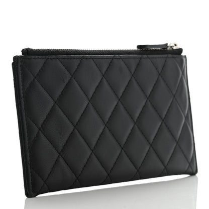 Chanel Lambskin Quilted Classic Zip Pouch Black 3 of 7