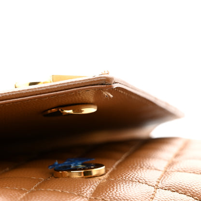 Saint Laurent Grain De Poudre Textured Mixed Matelasse Triquilt Small Monogram Satchel Dark Natural 11 of 11