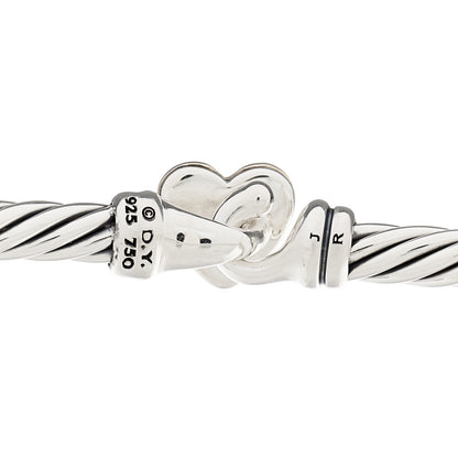 David Yurman Sterling Silver 18K Yellow Gold 3mm Cable Collectibles Heart Bracelet 3 of 3