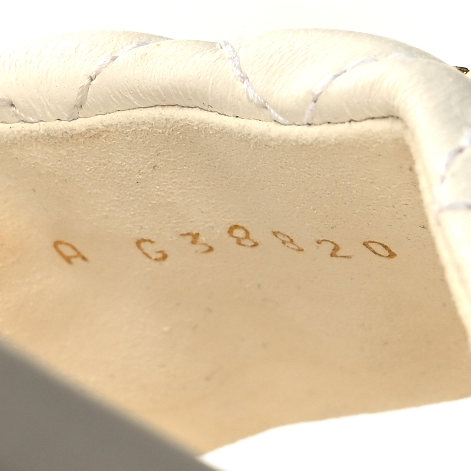 Chanel Lambskin Quilted Textured CC Mules 37.5 White 6 of 8