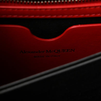 Alexander McQueen Calfskin Jeweled Knuckle Satchel Love Red 6 of 10