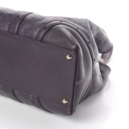 Gucci Calfskin Horsebit Embossed Large Glam Shoulder Bag Purple 10 of 10