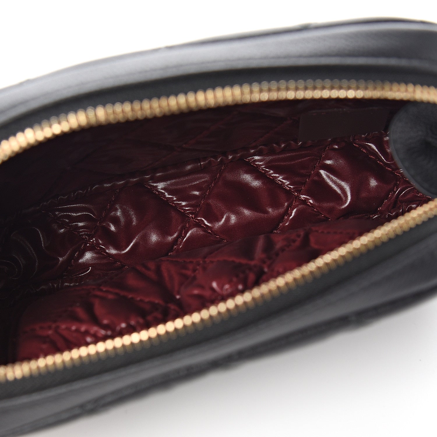Chanel Caviar Quilted Small Curvy Pouch Cosmetic Case Black 4 of 7