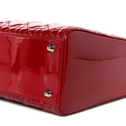 Christian Dior Patent Cannage Large Lady Dior Red 10 of 10