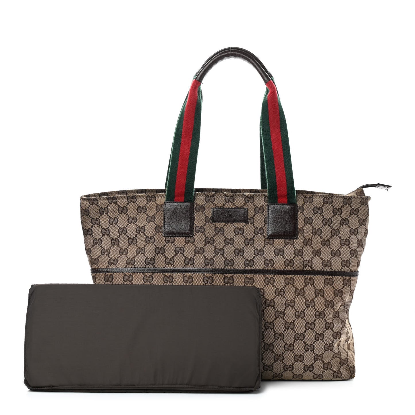 Monogram Web Large Diaper Tote Brown