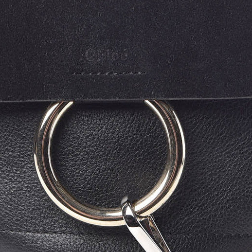 Chloe Suede Calfskin Small Faye Backpack Black 14 of 14