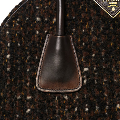 Prada Tessuto Tweed Vitello Bowling Bag Cacao Knicker 14 of 22