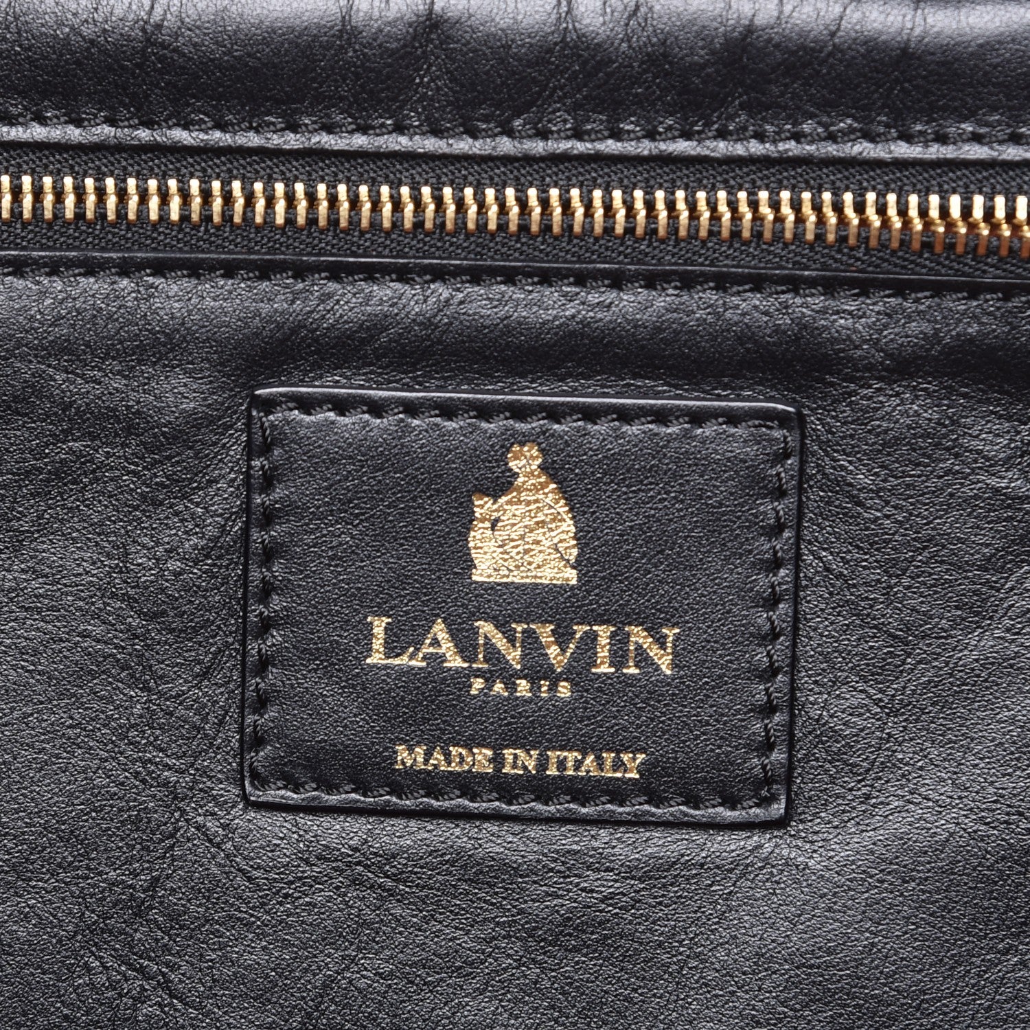 Lanvin Smooth Calfskin Medium Fringe Shopper Tote Black 6 of 6