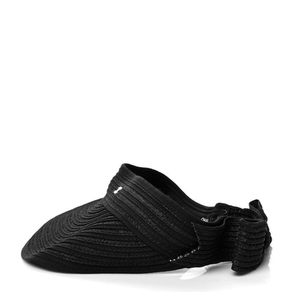 Chanel Straw Grosgrain CC Visor M Black 4 of 7