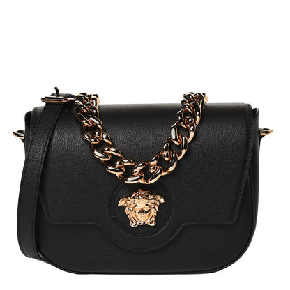 Versace Calfskin Medusa Crossbody Bag Black 1 of 12