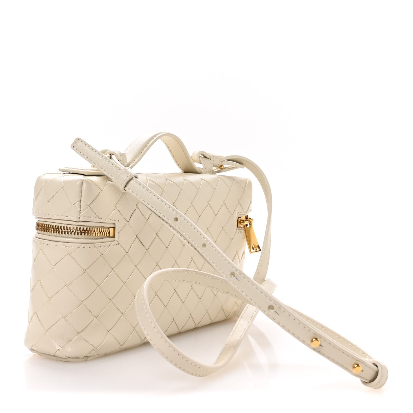 Calfskin Intrecciato Bang Bang Vanity Case Sea Salt