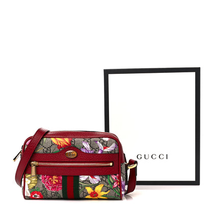 Gucci GG Supreme Monogram Flora Web Mini Ophidia Shoulder Bag Red 11 of 11