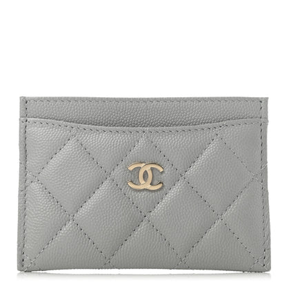 Chanel Caviar Quilted Card Holder Grey 1 of 8