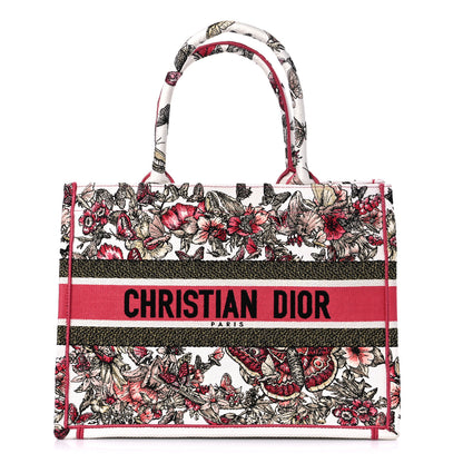 Christian Dior Canvas Embroidered Medium Butterfly Print Book Tote Multicolor 1 of 9