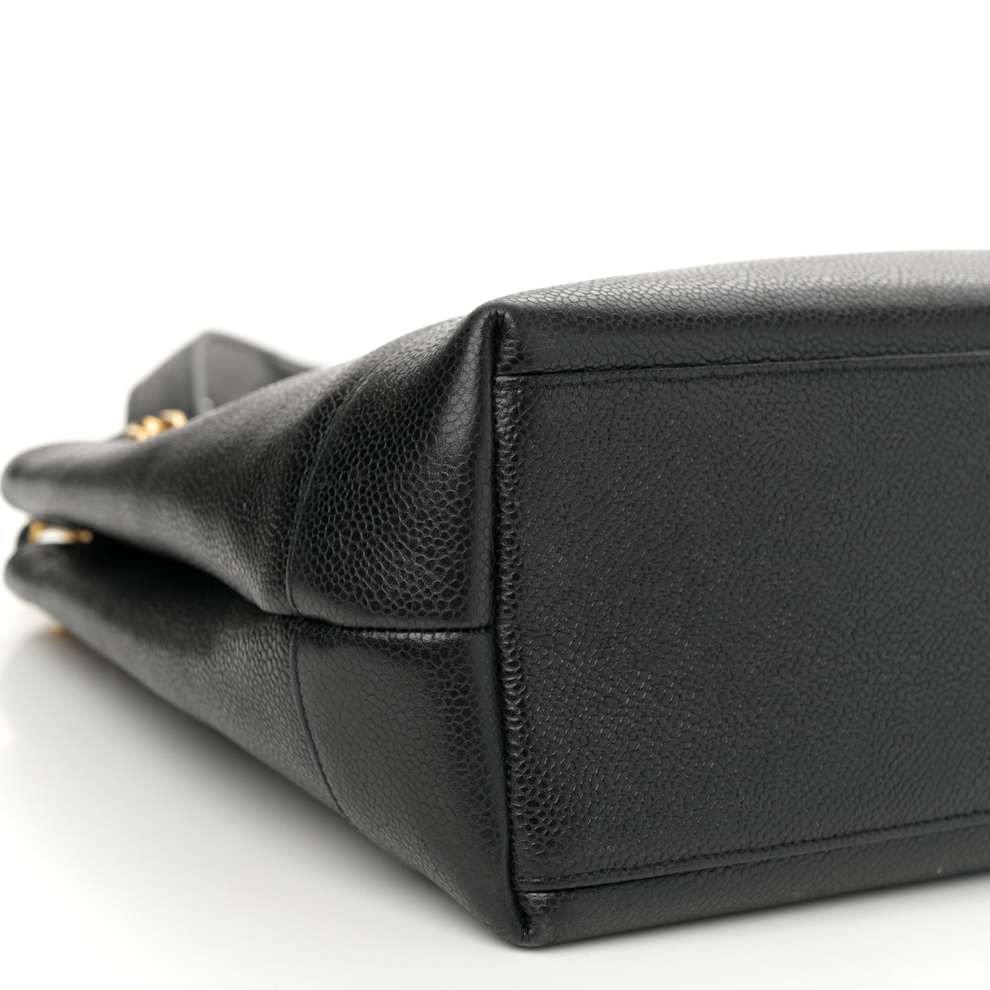 Caviar Large CC Shoulder Bag Black