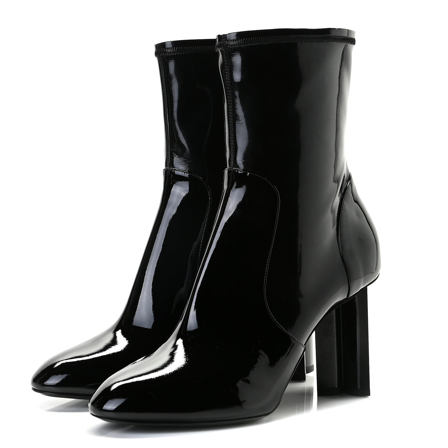 Louis Vuitton Patent Uniformes Silhouette Ankle Boots 41.5 Black 2 of 7