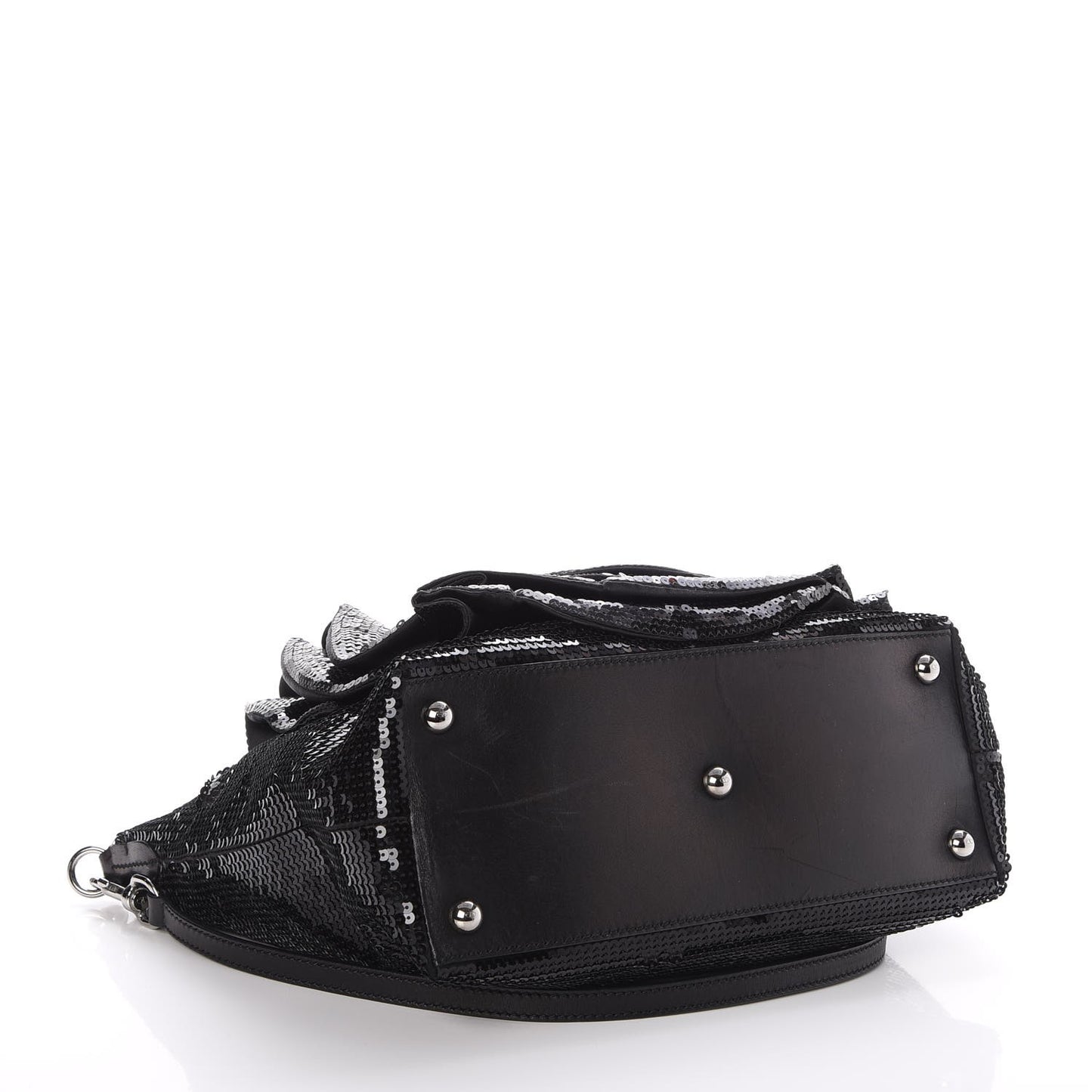 Sequin Petale Tote Black