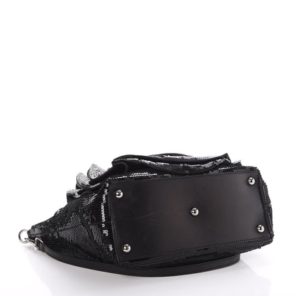Valentino Garavani Sequin Petale Tote Black 5 of 8